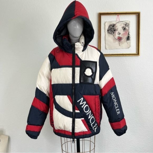 MONCLER GENIUS 5 Moncler Craig Red White & Blue Down Plunger Jacket - Picture 4 of 14